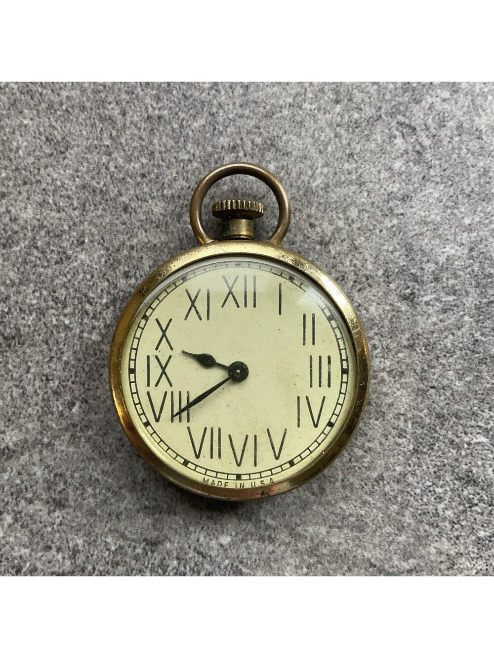 The E Ingraham Company Vtg Pocket Watch Runs Well 34mm Case Bin R